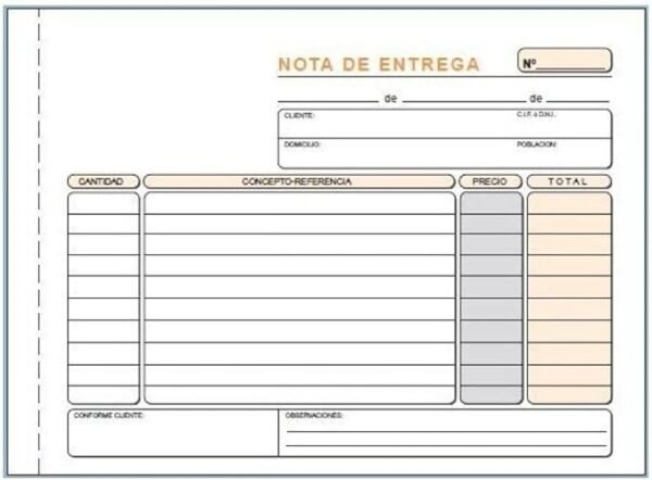 TALONARIOS DE ENTREGAS 1/4 APAISADO DUPLICADO AUTOCOPIANTE T.49