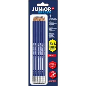 Paq llapis Junior goma (8+4 free)