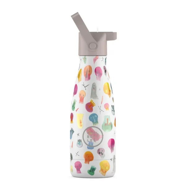 Botellas infantiles de 260 ml - Botella de Agua para Niños Crazy Skulls