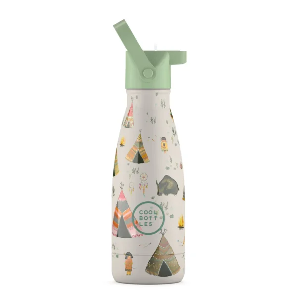Botellas infantiles de 260 ml - Botella de Agua para Niños Indian Tribe