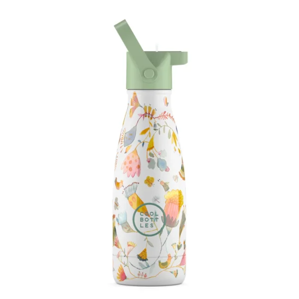 Botellas infantiles de 260 ml - Botella de Agua para Niños Spring Flowers