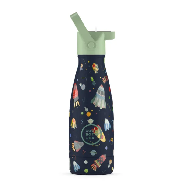 Botellas infantiles de 260 ml - Botella de Agua para Niños Space Rockets