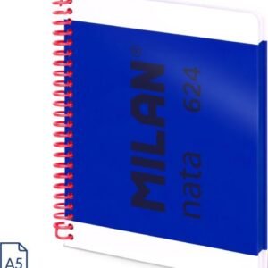 cuaderno espiral a4 80h 95g. cuad.5×5 microperforado color azul