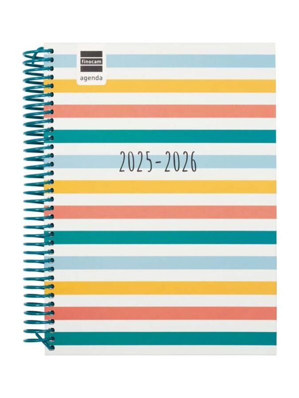 Agenda Finocam escolar Diva 1/4 dia/pàg cat 2025-26 colors