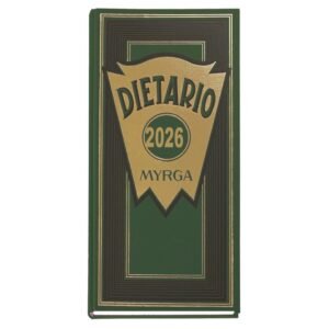 Dietario 2026 2/3 dia pagina verde