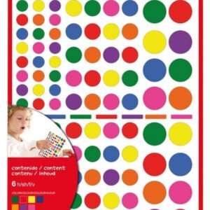 FULLS GOMETS REDONDOS 7 COLORS ASSORTITS