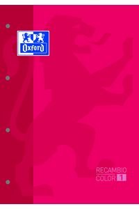 Recanvi color A4 quadrícula 5×5 vermell 80 fulls