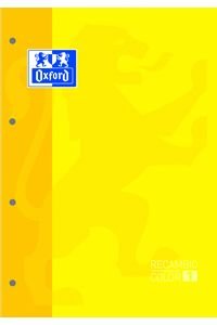 Recanvi color1 groc A4 80 fulls 4 taladres 90g quadrícula 5×5