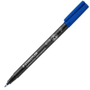 Capsa 10u retolador Lumocolor 318 punta F permanent blau