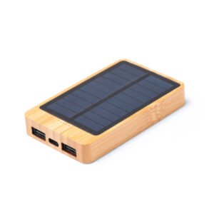 Bateria externa solar Berkel 5.000 mAh bambú