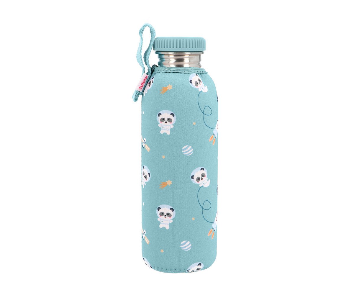Botella Acero con Funda Pandas in Space Personalizable 750ml Tutete