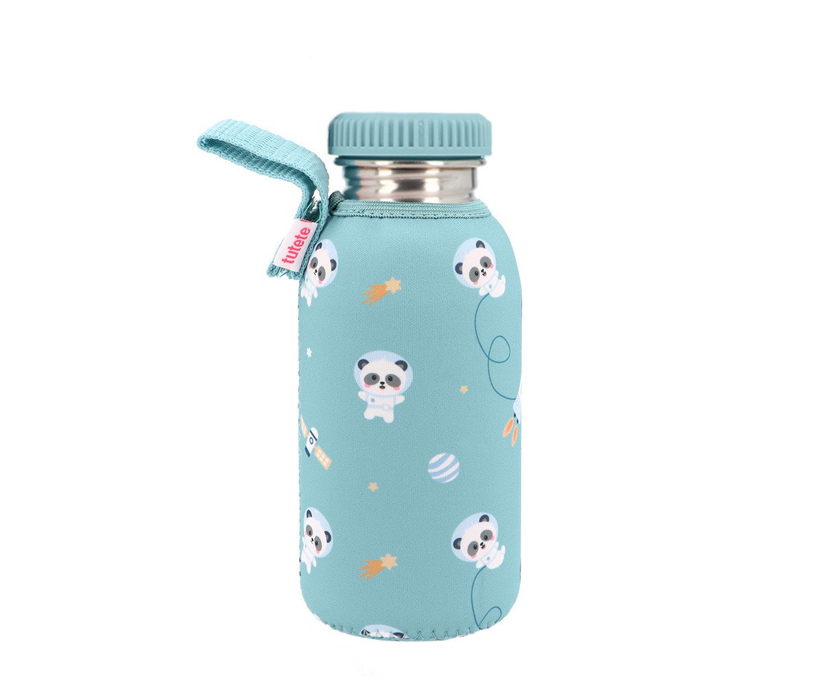 Botella Acero con Funda Pandas in Space Personalizable 500ml Tutete