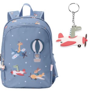 Mochila Mediana Planes + Llavero Personalizable Tutete