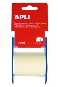 Rotlle de notes adhesives Apli 60mm x 10m groc