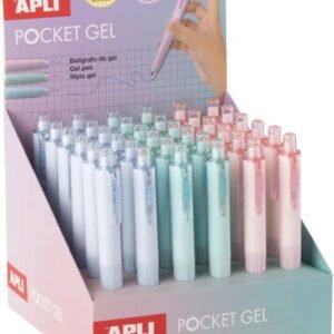 Bolígraf de gel Apli mini colors pastel punta 0,5mm tinta blava