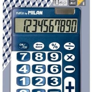 Calculadora 10 dígits amb tecles grans blava i blanca