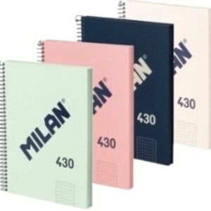 Bloc A5 80 fulls 95g quadrícula 5×5 Milan colors assortits