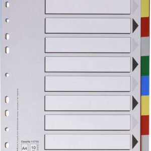 Bossa separadors A4 10 pestanyes multitaladre PVC Esselte