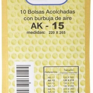 Paq/10 bosses kraft encoixinades AK-15 autoadhesives 220x265mm SAM