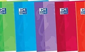 Llibreta Oxford grapada A4 48 fulls 90g 1 horitzontal amb marge colors assortits