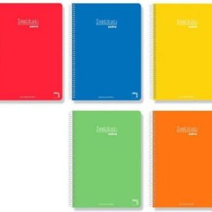 Bloc foli 80 fulls 90g quadrícula 4x4mm amb marge tapa dura colors assortits Pacsa