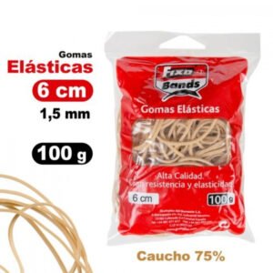 Bossa 100g gomes elàstiques núm. 6 1,5mmx6cm Fixo