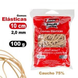 Bossa 100g gomes elàstiques núm. 10 2mmx10cm Fixo