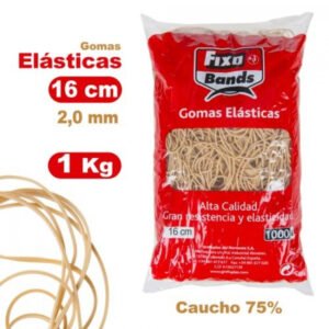 Bossa 1000g gomes elàstiques núm. 16 Fixo 2mm x 16cm