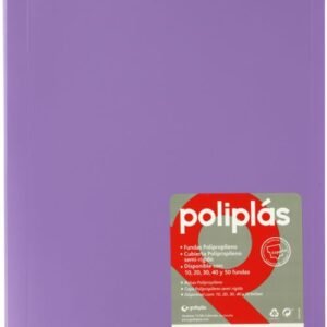 Carpeta foli 50 fundes soldades opaques lavanda Poliplas