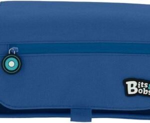 Portatot triple amb solapa Bits & Bobs blau 23x10x10cm
