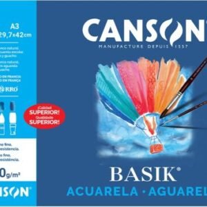 Minipack 6 làmines Basik A3 aquarel·la i tempera 370g