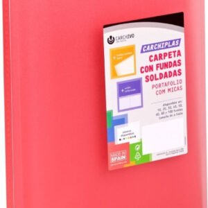Carpeta 50 fundes A4 tapa flexible vermella Carchiplas Carchivo