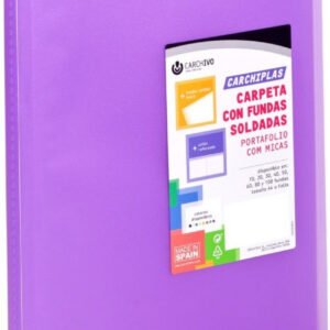 Carpeta 50 fundes soldades A4 tapa flexible violeta Carchiplas