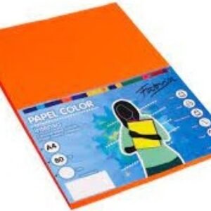 Paquet de paper A4 100 fulls 80g color taronja Fabrisa