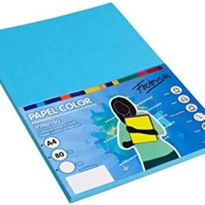 Paquet de paper A4 100 fulls 80g color blau clar Fabrisa