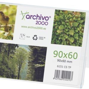 Portatargetes de sobretaula Premium 2 compartiments 60x60x60mm