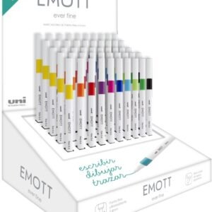 Retolador Uni Emott punta fina 0,4mm colors assortits, colors vius i brillants