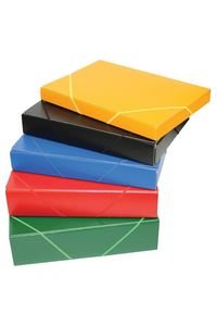 Paq/2 carpeta de projectes amb gomes foli cartró gofrat llom 3cm