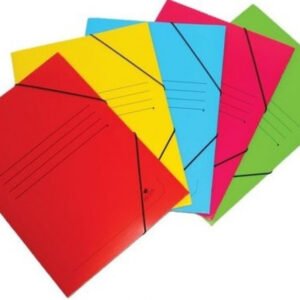 Carpeta de cartró foli amb gomes i solapes colors assortits