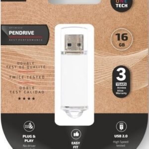 Pendrive 16Gb USB 2.0 blanc