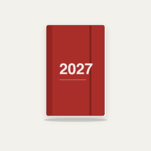 Agenda Finocam Year E10 dia pàgina català 2027 vermell