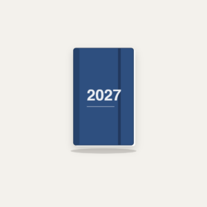 Agenda Finocam Opaque E3 setmana vista horitzontal català 2027 blau