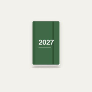 Agenda Finocam Opaque E3 setmana vista horitzontal català 2027 verd