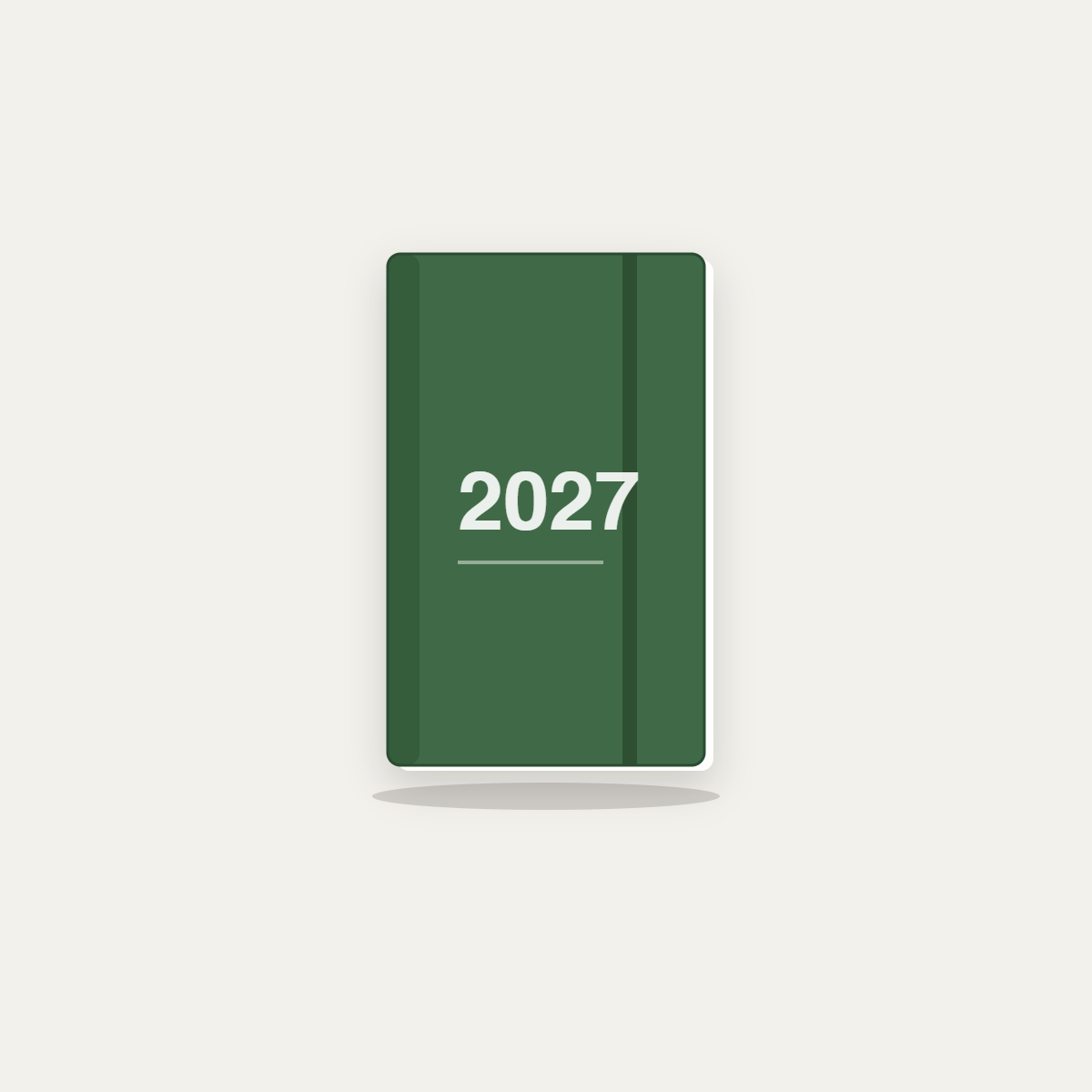 Agenda Finocam Opaque E3 setmana vista horitzontal català 2027 verd Agenda Finocam Opaque E3 setmana vista horitzontal català 2027 verd