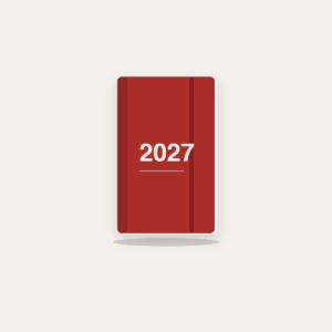 Agenda Finocam Year E3 dia pàgina català 2027 vermell