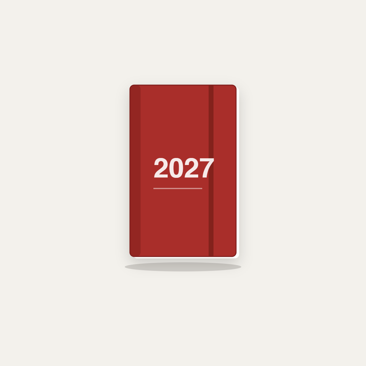 Agenda Finocam Year E3 dia pàgina català 2027 vermell Agenda Finocam Year E3 dia pàgina català 2027 vermell