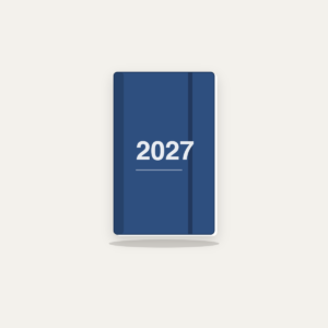 Agenda Finocam Opaque E5 setmana vista horitzontal català 2027 blau