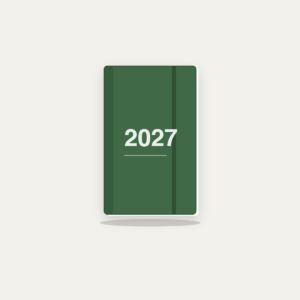 Agenda Finocam Opaque E5 setmana vista horitzontal català 2027 verd