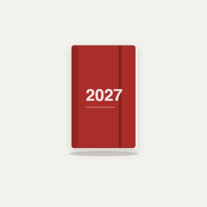 Agenda Finocam Year E5 dia pàgina català 2027 vermell