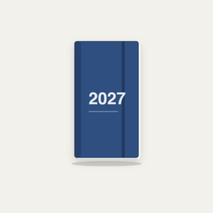 Agenda Finocam Opaque E9 setmana vista horitzontal català 2027 blau Agenda Finocam Opaque E9 setmana vista horitzontal català 2027 blau